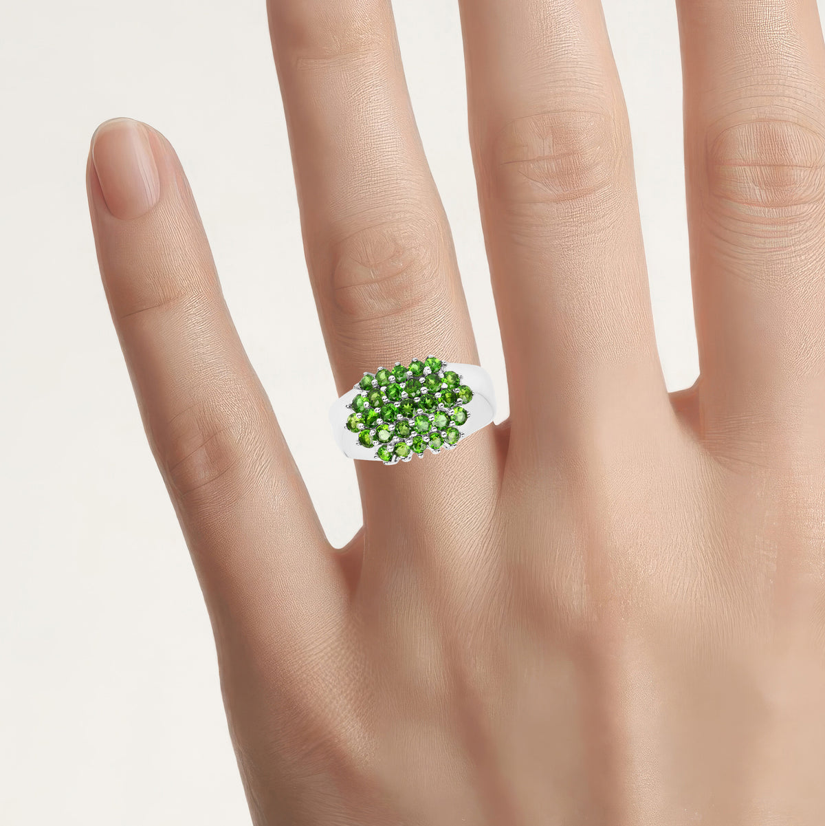 Chrome Diopside Ring 1.9 Carats Sterling Silver
