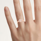 Morganite Ring With Diamonds 0.46 Carats 14K Rose Gold