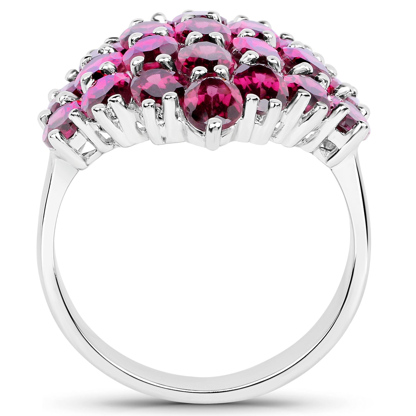 Rhodolite Cluster Pomegranate Ring 11.5 Carats