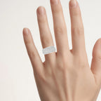 Diamond Ring 0.9 Carats Sterling Silver