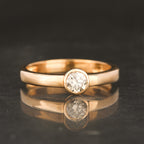 Light Brown Diamond Ring 0.25 Carats 9K Yellow Gold