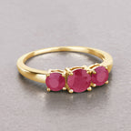Ruby Ring 1.12 Carats 14K Yellow Gold