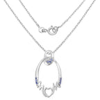Tanzanite Mom Pendant 0.16 Carats Sterling Silver