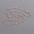 Morganite Necklace 1.6 Carats Gold Plated Silver