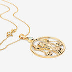 Ethiopian Opal Libra Pendant 0.14 Carats Gold Plated Silver