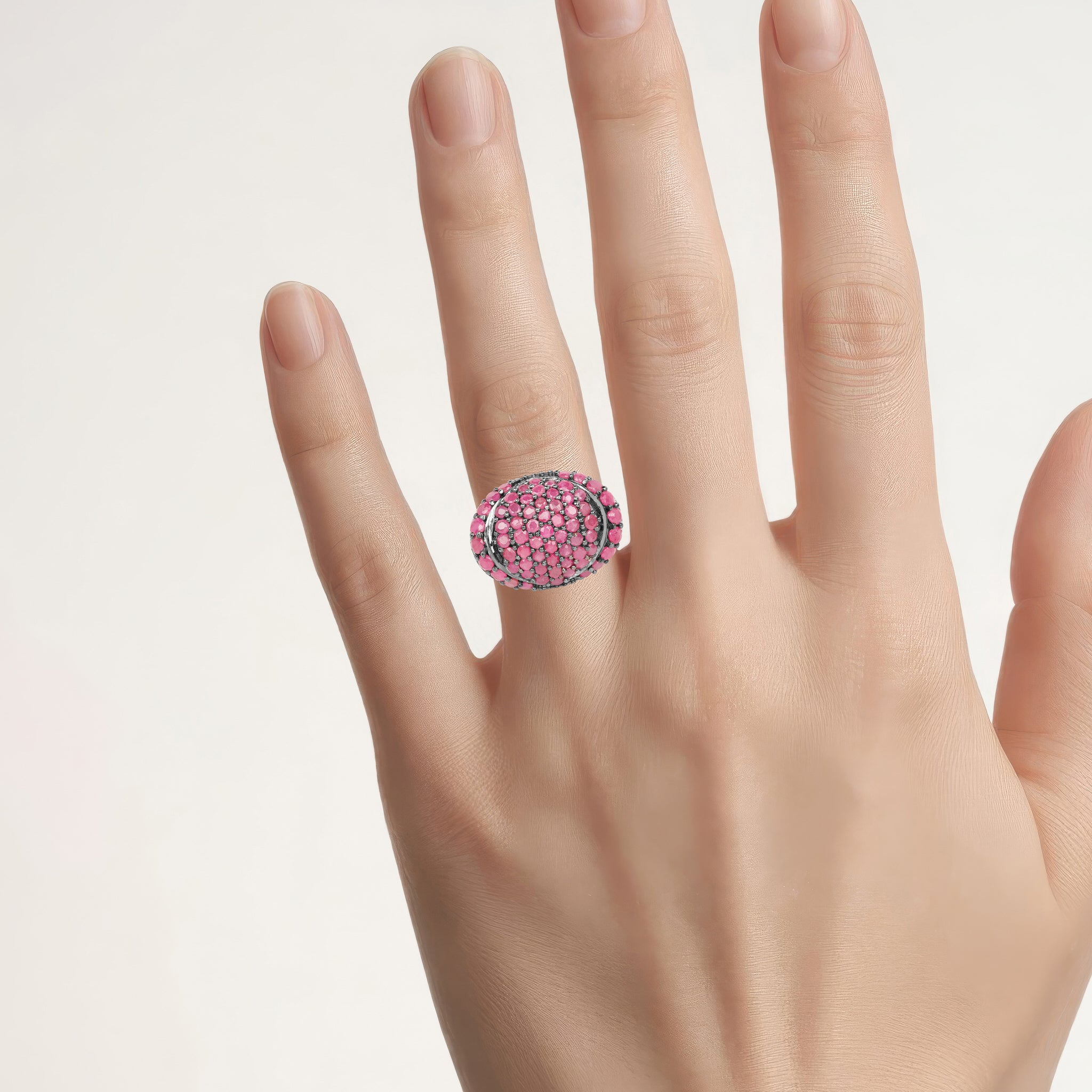 Ruby Ring 3.3 Carats Sterling Silver