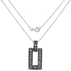 Green Diamond Pendant 0.34 Carats Sterling Silver