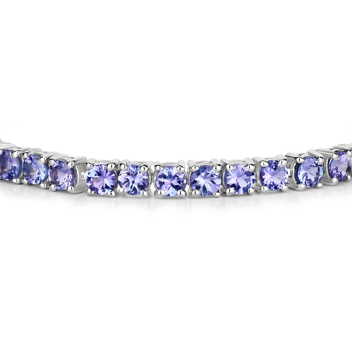 Tanzanite Tennis Bracelet 9.4 Carats Sterling Silver