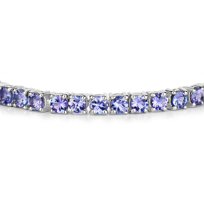 Tanzanite Tennis Bracelet 9.4 Carats Sterling Silver