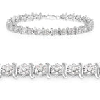 Diamond Tennis Bracelet 0.94 Carats Sterling Silver