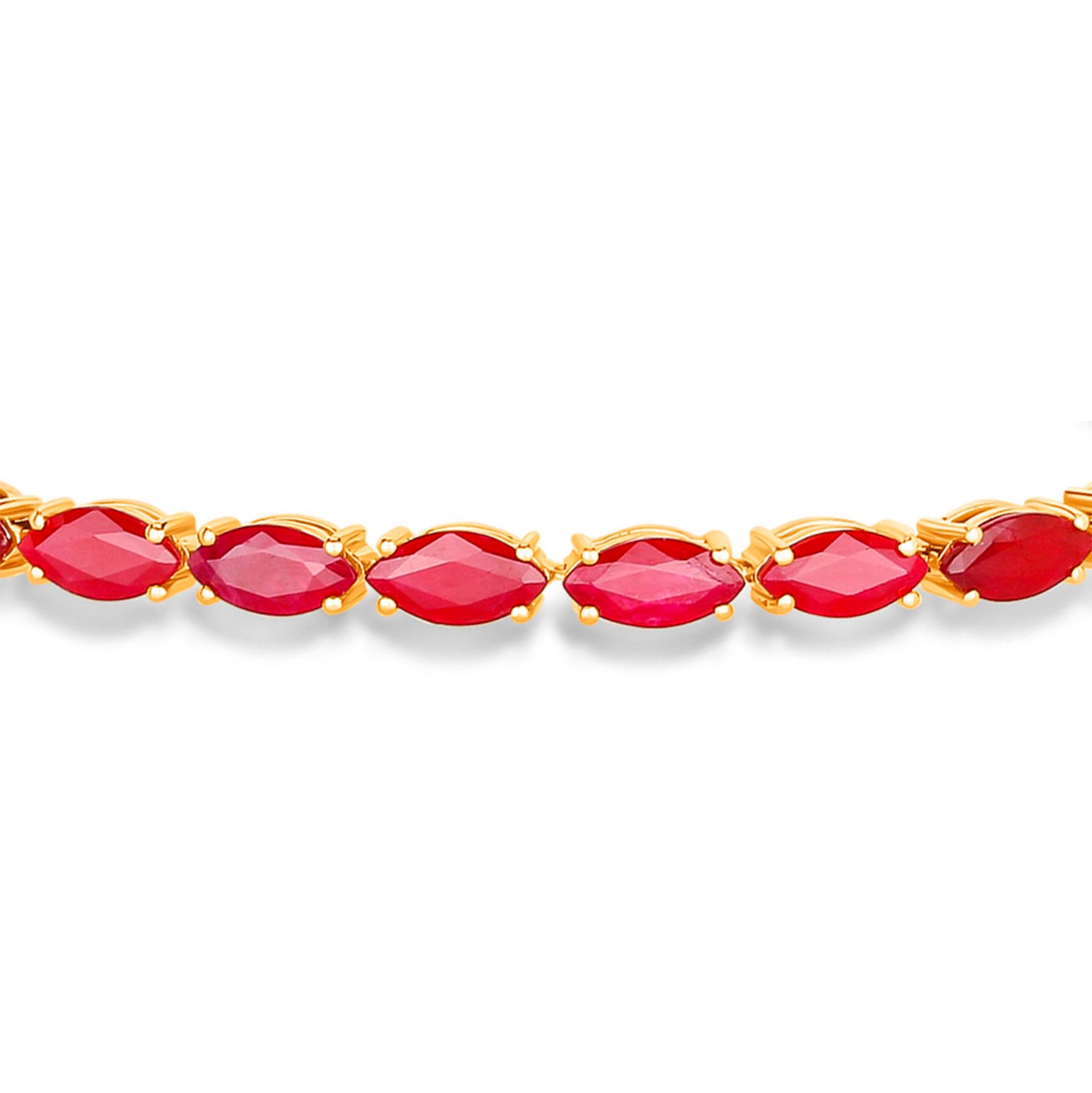Ruby Bracelet 9.48 Carats 14K Yellow Gold