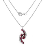 Rhodolite Garnet Pendant With White Topaz 7.24 Carats Sterling Silver