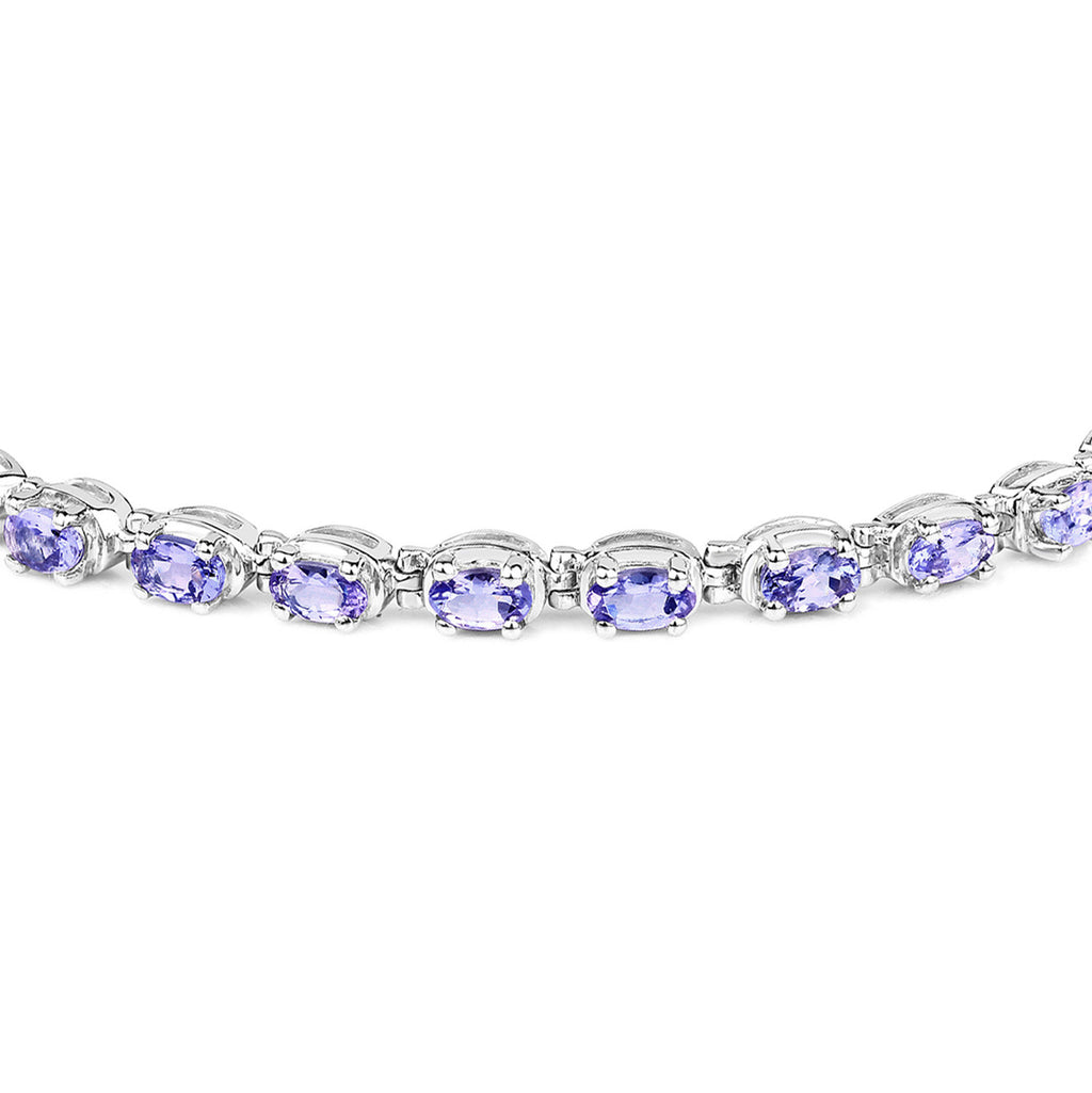 Tanzanite Tennis Bracelet 6 Carats Sterling Silver
