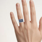 Blue Sapphire Ring 2.74 Carats Sterling Silver