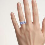 Tanzanite Ring 2.04 Carats Sterling Silver
