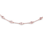 Morganite Necklace 4.48 Carats Gold Plated Silver