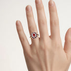 Ruby Ring With Diamonds 1.83 Carats 14K Yellow Gold