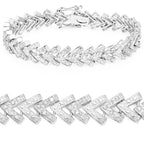 Diamond Tennis Bracelet 0.88 Carats Sterling Silver