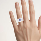 Tanzanite Ring 3.54 Carats Sterling Silver