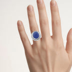 Tanzanite Ring 7.08 Carats Sterling Silver