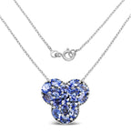 Tanzanite Heart Pendant 2.7 Carats Sterling Silver