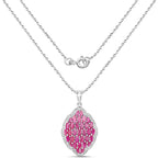 Ruby Pendant 4.42 Carats Sterling Silver