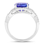 Tanzanite Ring Diamonds 4.53 Carats 14K White Gold