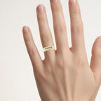 Blue Diamond Ring 0.24 Carats Gold Plated Silver