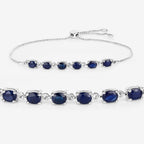 Blue Sapphire Bracelet 2.02 Carats Sterling Silver