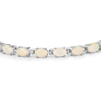 Ethiopian Opal Tennis Bracelet 4.78 Carats Sterling Silver