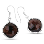 Smoky Quartz Earrings 22.7 Carats Sterling Silver