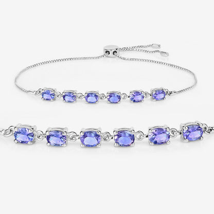 Tanzanite Bracelet 1.96 Carats Sterling Silver