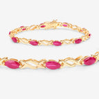 Ruby Bracelet 4.98 Carats 10K Yellow Gold