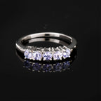 Natural Tanzanite Ring 0.35 Carats Sterling Silver
