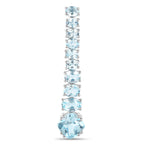 Blue Topaz Dangle Earrings 8.5 Carats 18K Gold Plated Silver