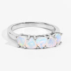 Ethiopian Opal Ring 0.88 Carats Sterling Silver