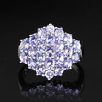 Natural Tanzanite Ring 3.77 Carats Sterling Silver