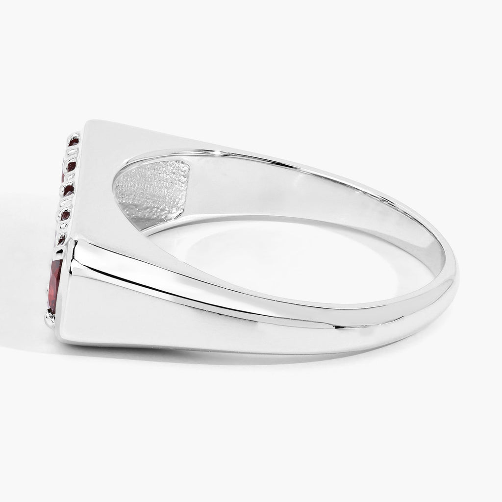 Garnet Ring 0.98 Carats Sterling Silver