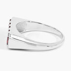 Garnet Ring 0.98 Carats Sterling Silver