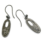Diamond Cluster Earrings 1.32 Carats Sterling Silver