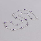 Amethyst Necklace 6.1 Carats Sterling Silver
