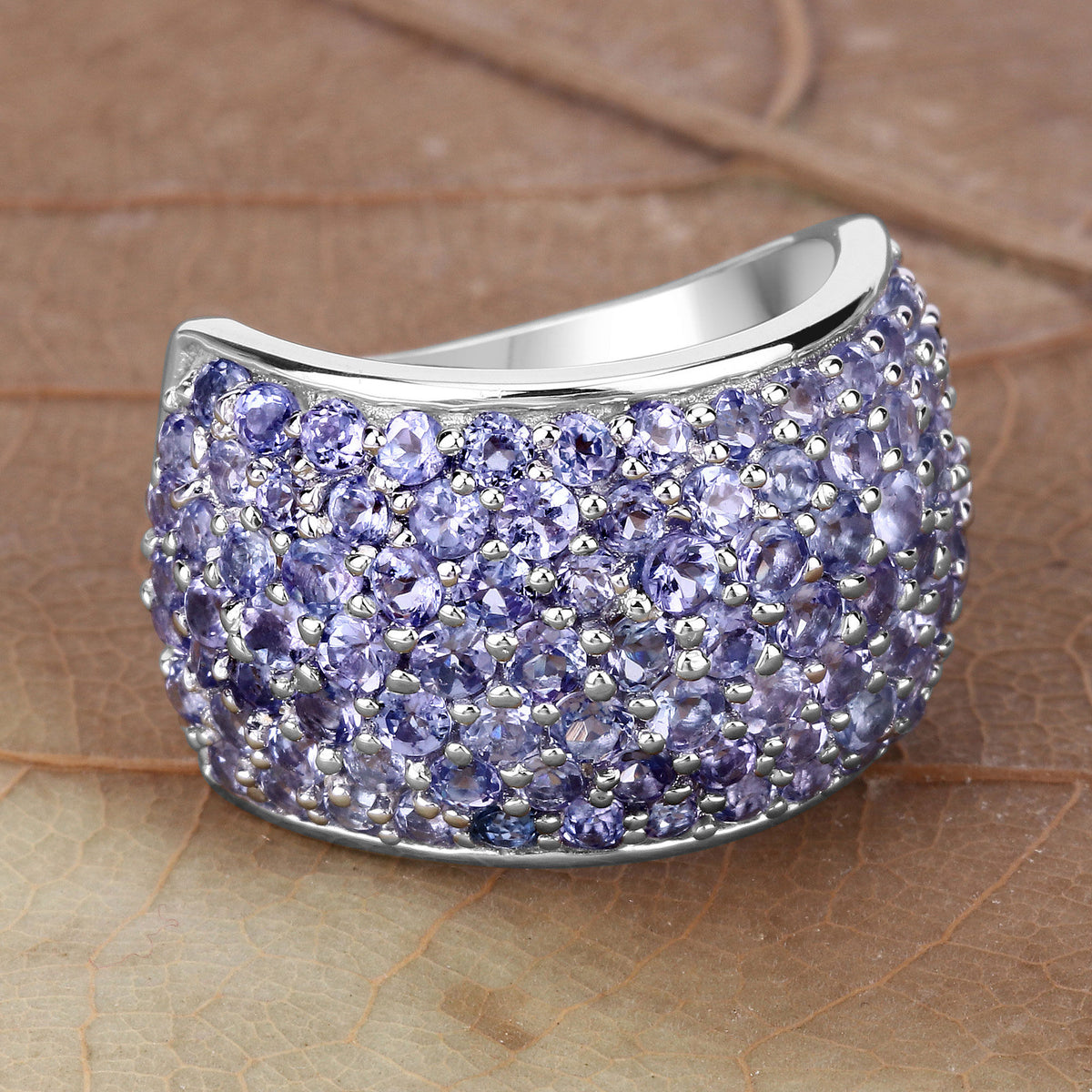Tanzanite Ring 4.18 Carats Sterling Silver