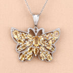 Citrine Pendant 3.78 Carats Sterling Silver