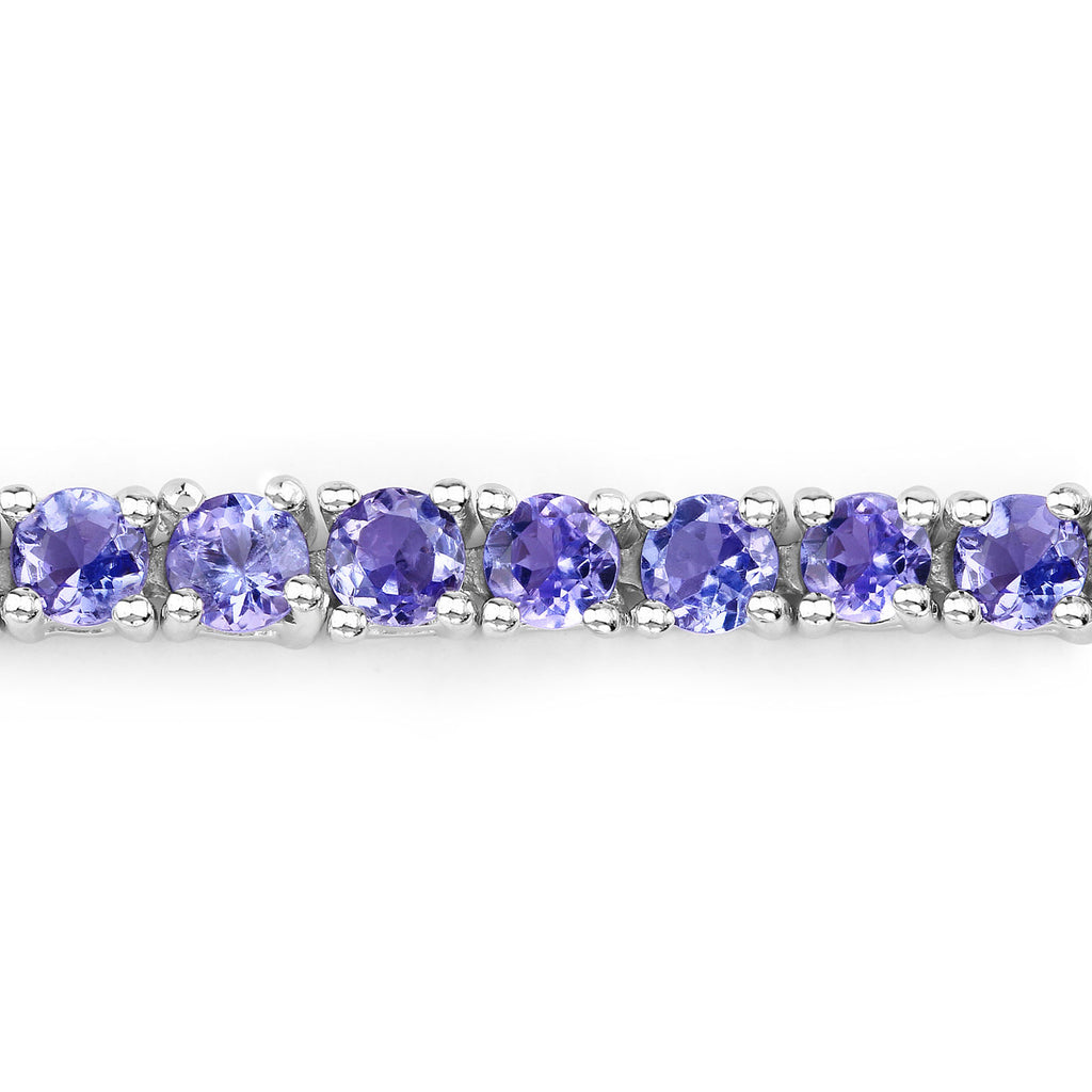 Tanzanite Tennis Bracelet 4.32 Carats Sterling Silver