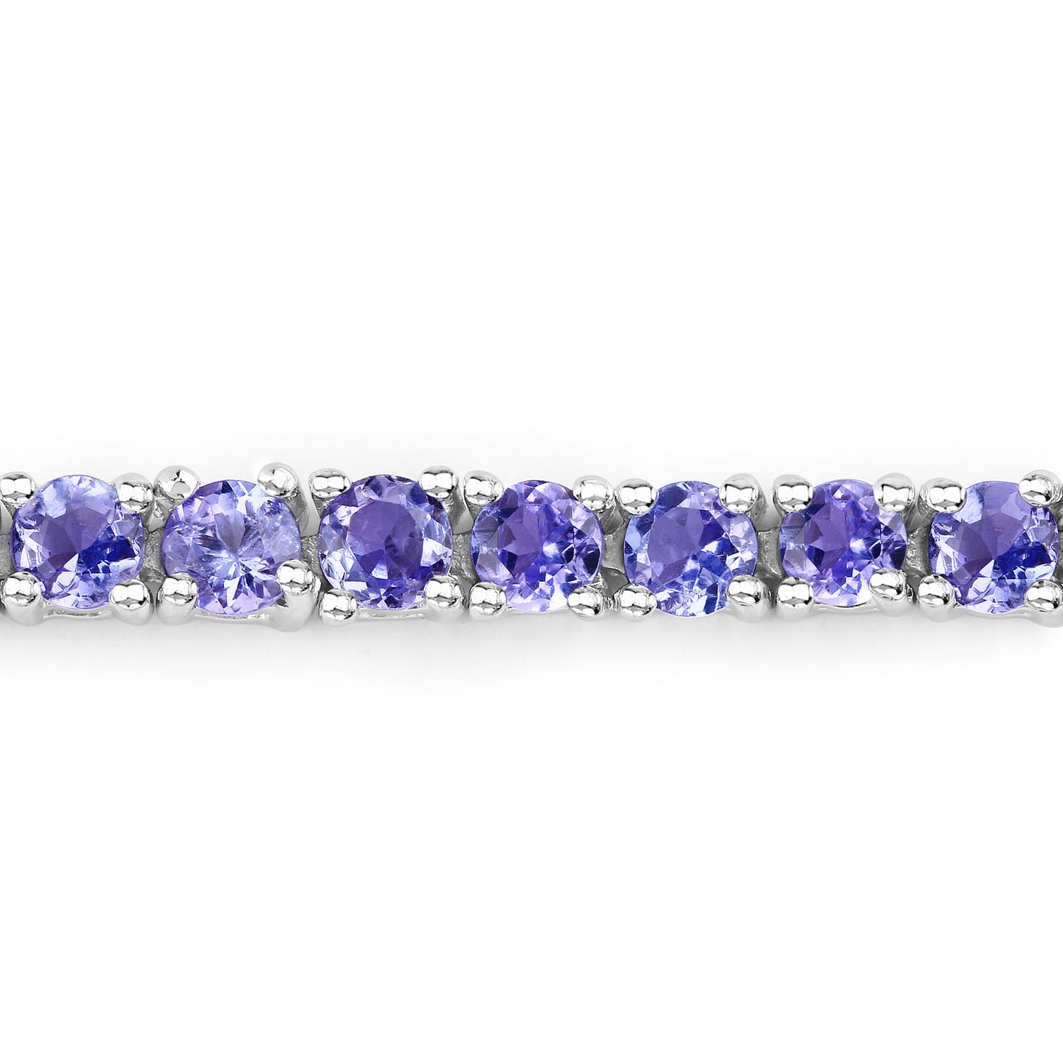 Tanzanite Tennis Bracelet 4.32 Carats Sterling Silver