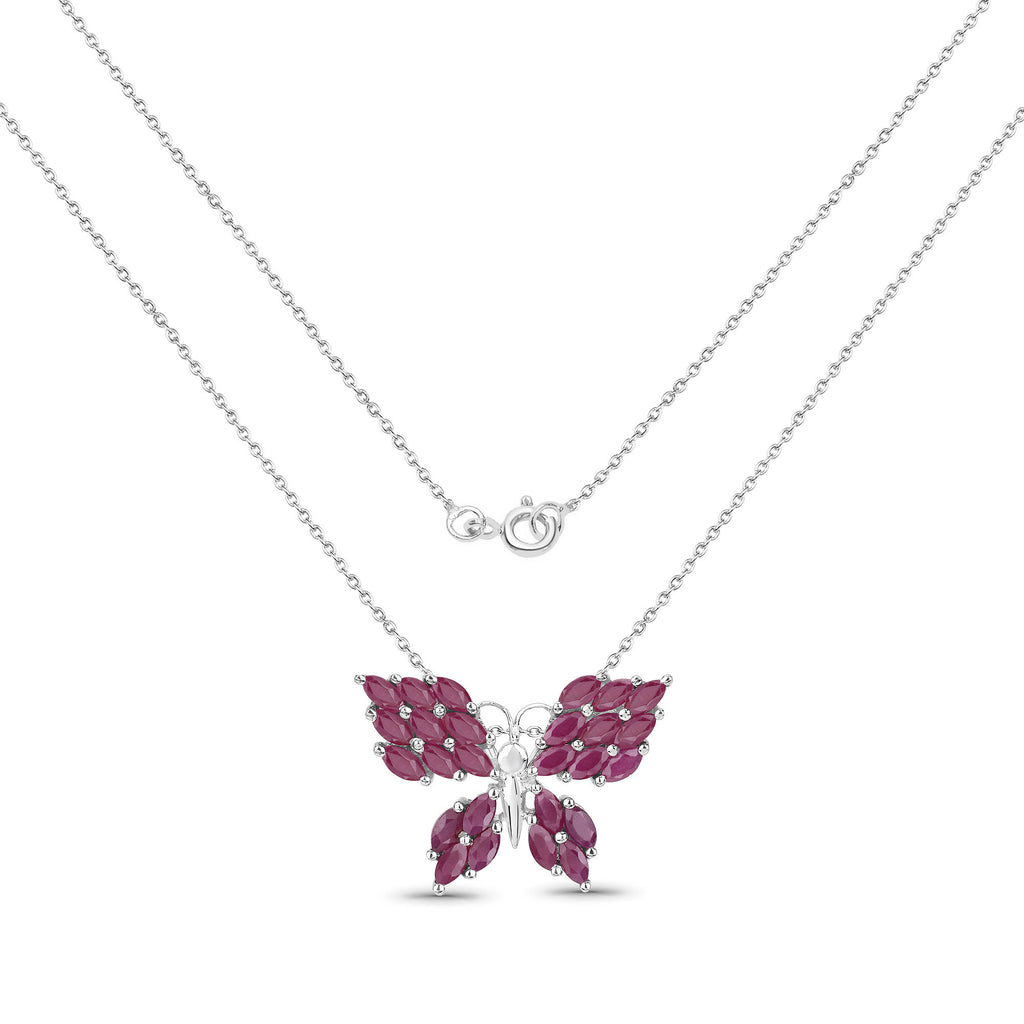 Ruby Pendant 3.1 Carats Sterling Silver