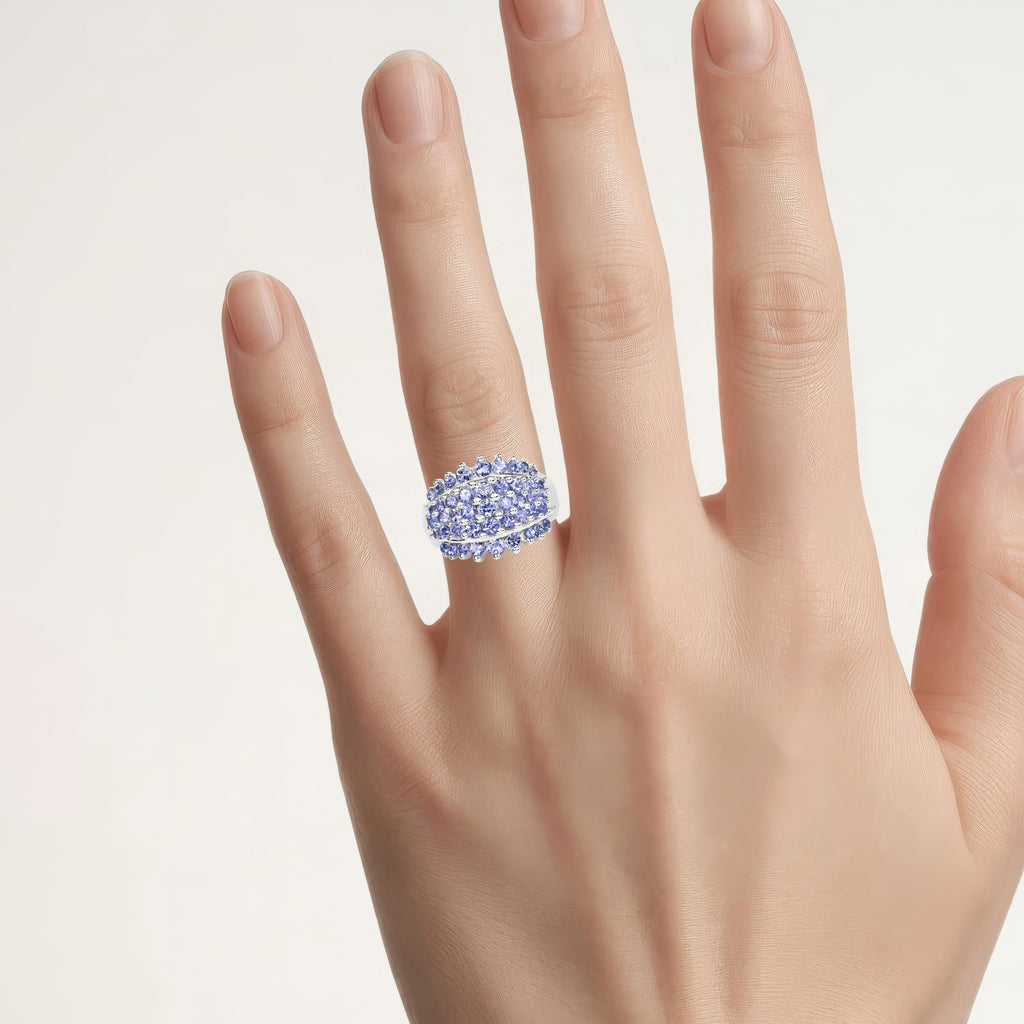 Tanzanite Ring 2.26 Carats Sterling Silver