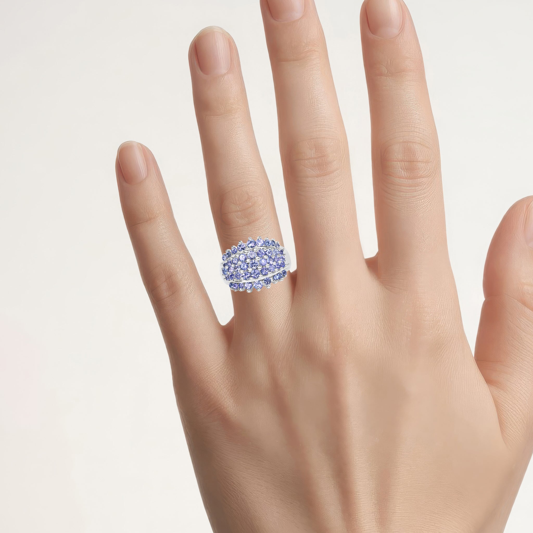 Tanzanite Ring 2.26 Carats Sterling Silver