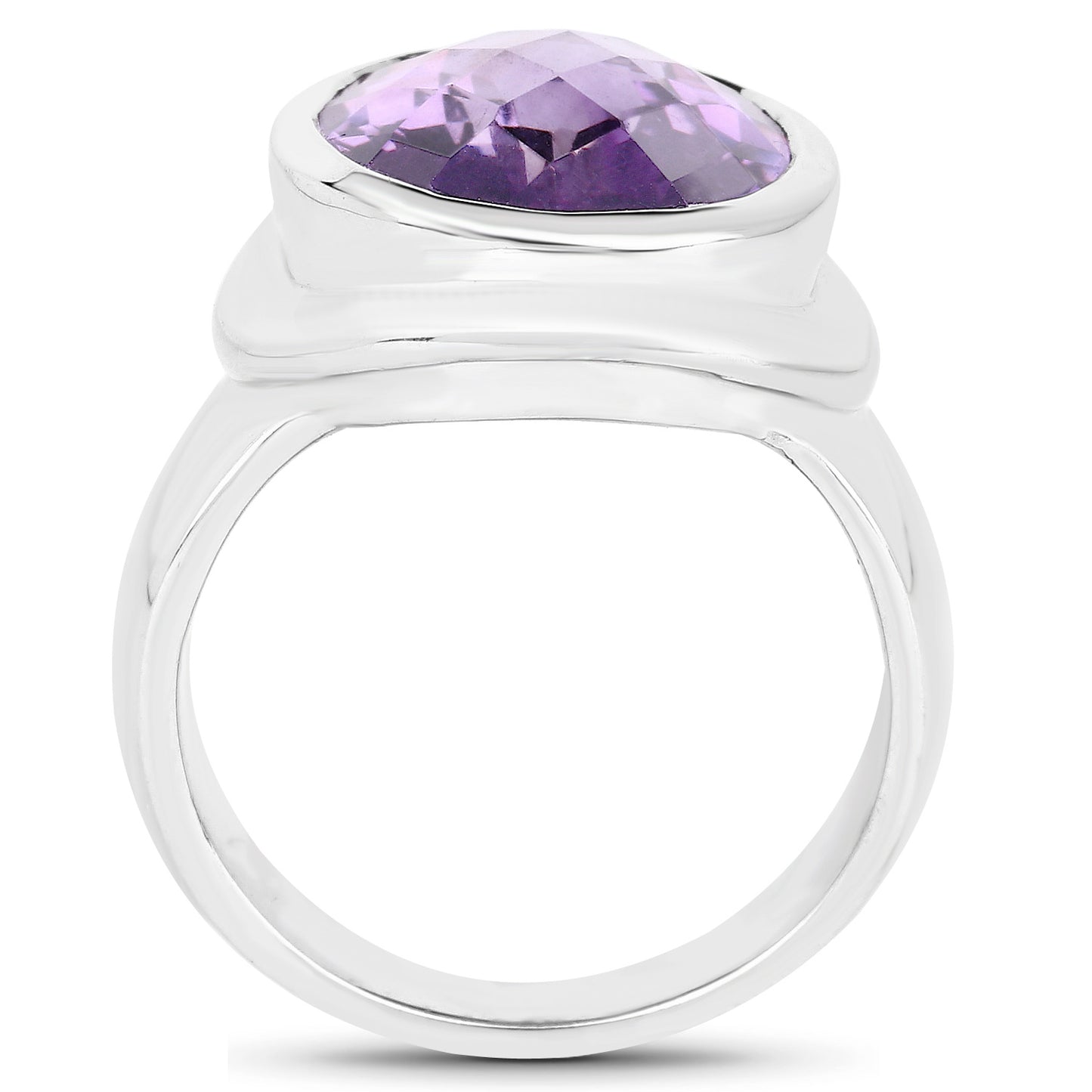 Amethyst Ring 9 Carats Sterling Silver