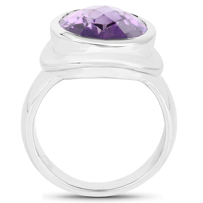 Amethyst Ring 9 Carats Sterling Silver